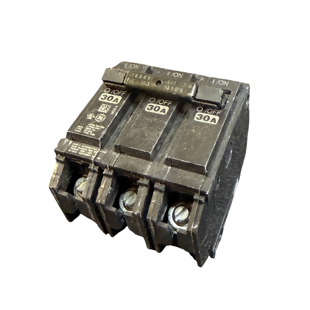 GE General Electric THQB32030 30A 3-Pole 240V Bolt-On Circuit Breaker